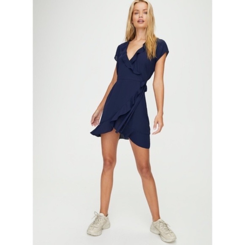 Aritzia Sunday Best Ruffle Wrap Dress